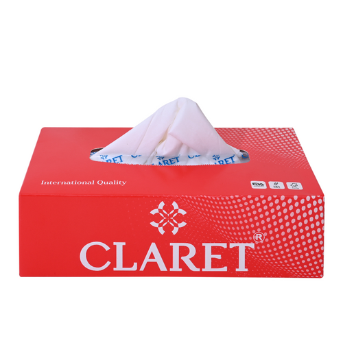 Claret Facial Tissue Box 100 Pulls