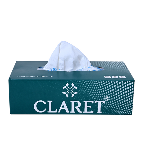 Claret Facial Tissue Box 100 Pulls