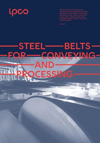 IPCO steel belts for conveying and processing