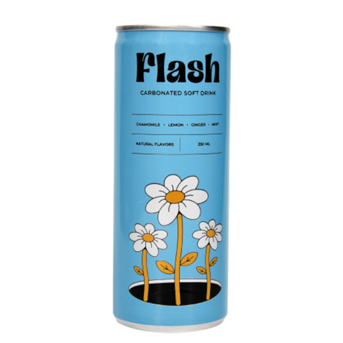 FLASH Carbonated Drink with Natural Flavors CAN 250ml