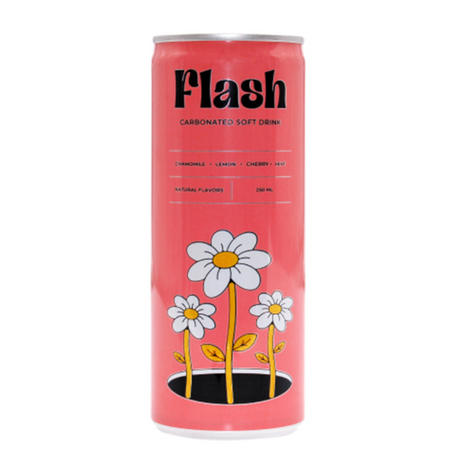 FLASH Carbonated Drink with Natural Cherry Flavor CAN 250ml