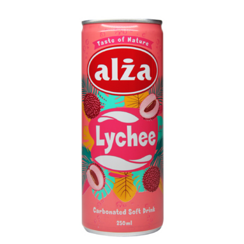 ALZA Lychee Carbonated Soft Drink CAN 250ml