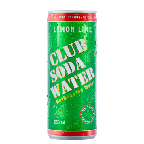 Club Soda Water Lime CAN 250ml