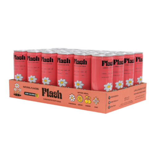 FLASH Carbonated Drink with Natural Cherry Flavor CAN 250ml