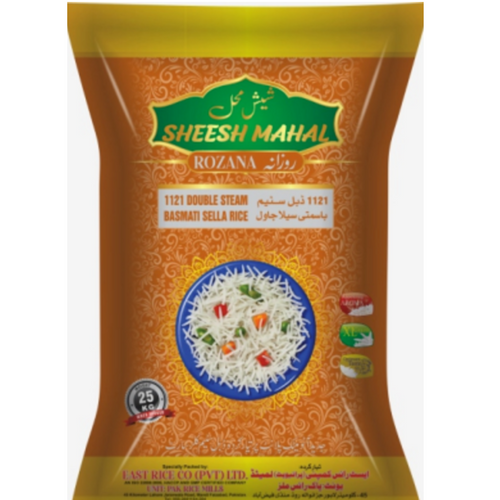 SHEESH MAHAL ROZANA –  EXTRA LONG GRAIN 1121  PARBOILED BASMATI RICE XXL