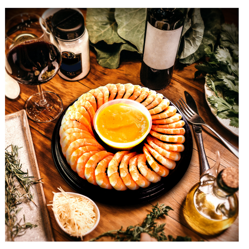 Shrimp Cocktail with Mango Sriracha Sauce