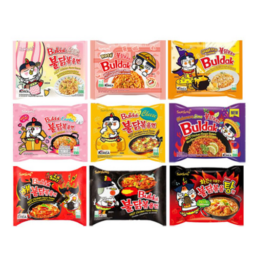 Samyang Buldak Ramen Noodles Hot Chicken - Samyang Carbonara, Samyang Creamy Carbonara, Samyang Rose, Samyang Habanero, Samyang Quattro Cheese, Samyang Cheese, Samyang Extreme Spicy, Samyang Hot Chicken, Samyang Ramen Stew