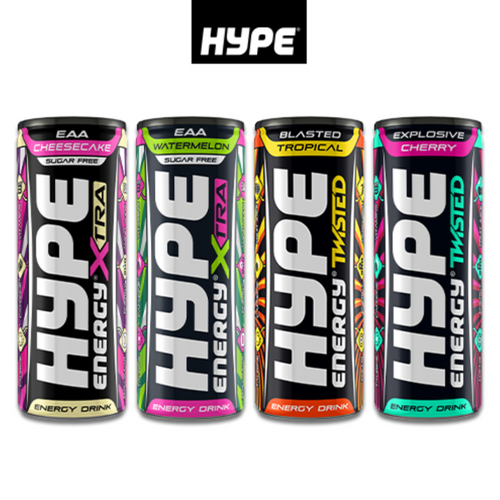 Hype Energy Drinks: XTRA & Twisted ranges