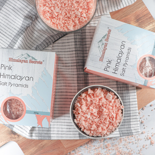 Himalayan Secrets Pink Salt Flakes & Pyramid