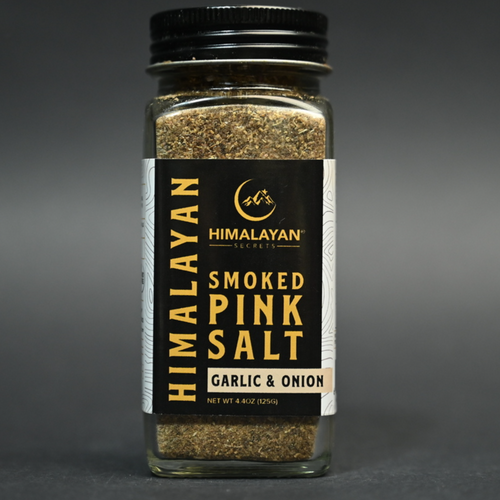 Smoked Pink Salt Shaker – Garlic & Onion