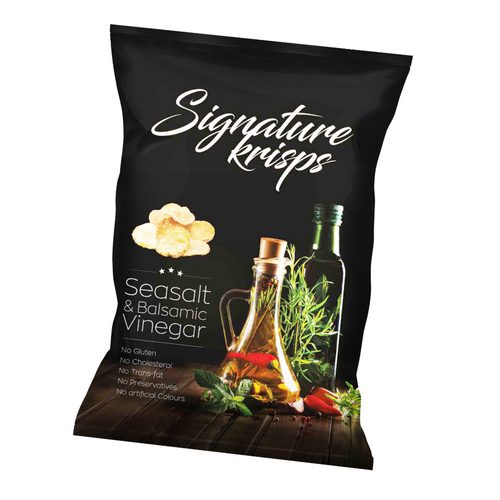 Signature Krisps Kettle Chips Seasalt Balsamic Vinegar