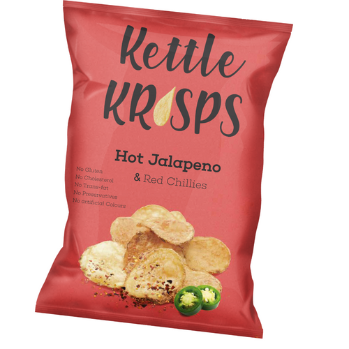 Kettle Krisps Kettle Chips Hot Jalapeno and Red Chillies