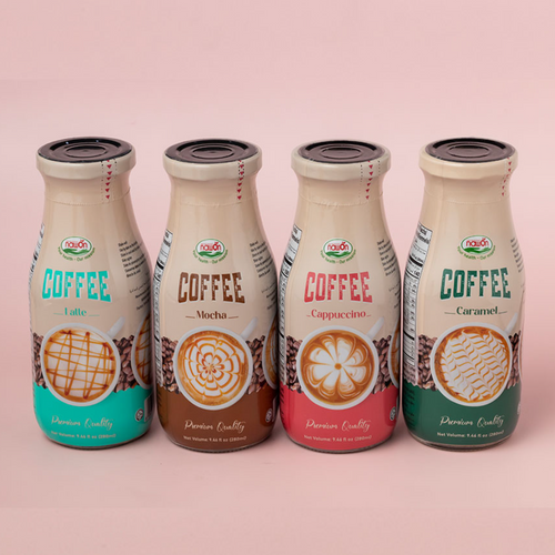 Nawon Coffee Drink in Glass Bottle 280ML | Cappuccino, Mocha, Latte, Caramel