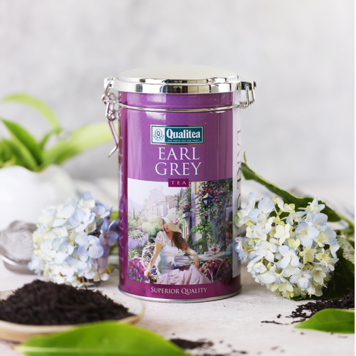 Black Tea Earl Grey Purple Metal Can 200g