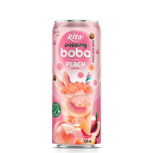 Best Popping Boba Peach Flavor 320ml Can