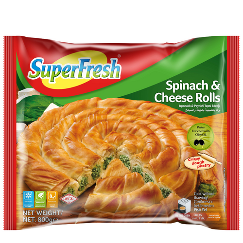 Rolled Pastry with Cheese & Spinach