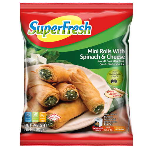 Mini Rolls with Cheese & Spinach