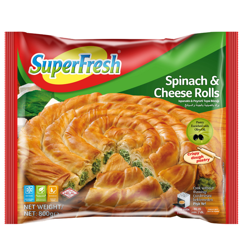 Rolled Pastry with Cheese & Spinach