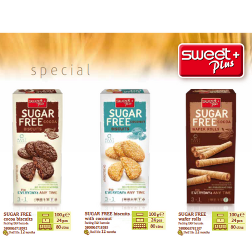 SUGAR FREE biscuits with coconut 100g