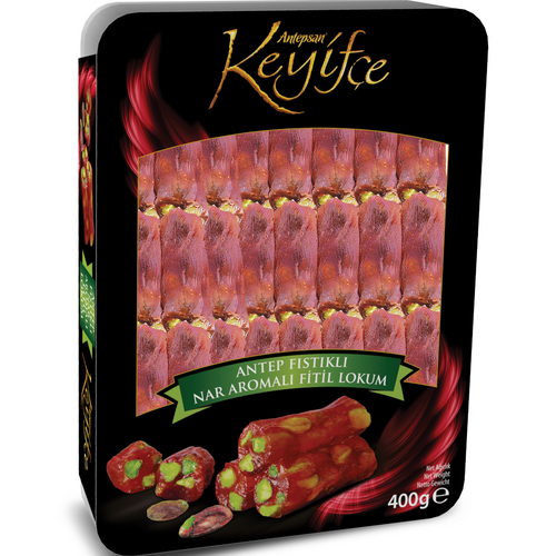 Keyifçe: Turkish Delight with Pistachio pomegranate & milk.