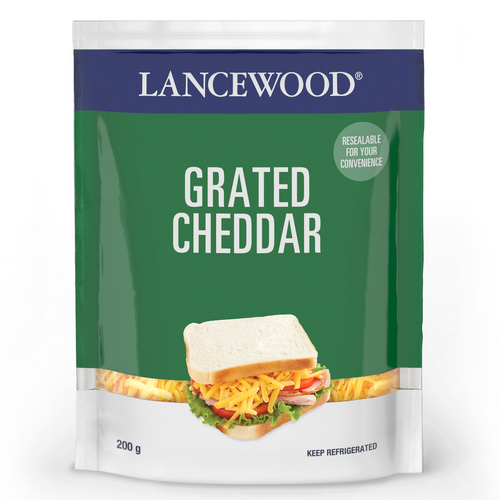 LANCEWOOD CHEDDAR GRATED 200G