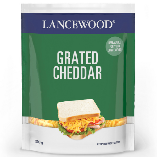 LANCEWOOD CHEDDAR GRATED 200G