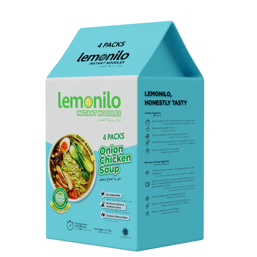 Lemonilo Instant Noodles Onion Chicken Soup 75GR X4