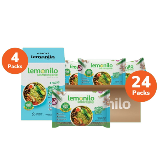 Lemonilo Instant Noodles Onion Chicken Soup 75GR X4
