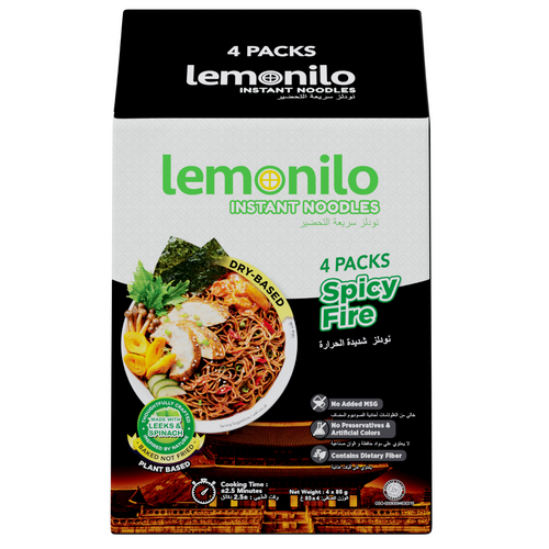 Lemonilo Instant Noodles Spicy Fire 85GR X4