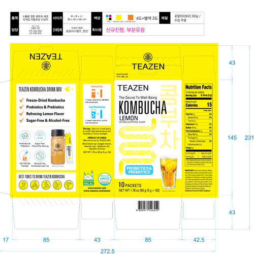 TEAZEN Kombucha 10ST Lemon