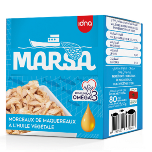 Chunks of Mackerel in Vegetable Oil (80 g)