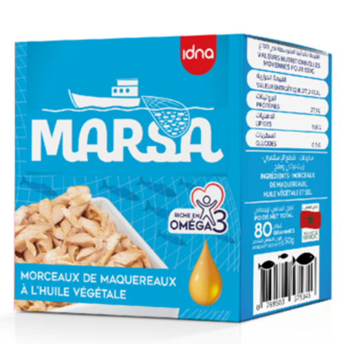 Chunks of Mackerel in Vegetable Oil (80 g)