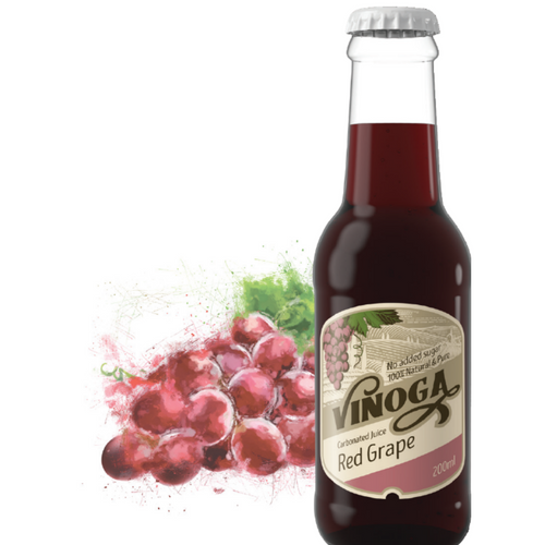VINOGA 100% Natural Carbonated Grape Juice