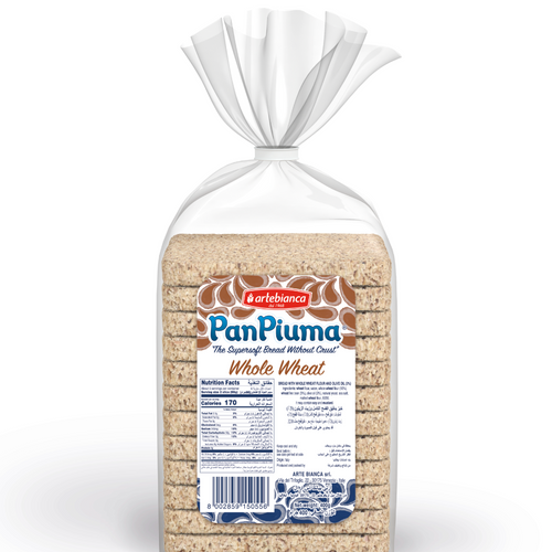 Crustless Bread Whole Wheat /PanPiuma Integrale 400 gr