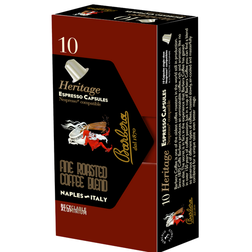 Barbera Heritage Compatible Alluminium Nespresso Capsules