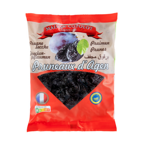 Agen unpitted prunes in pillow bags