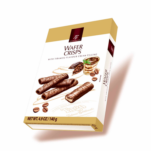 TG Wafer Crisps with Tiramisu Flavour Cream Filling 140g