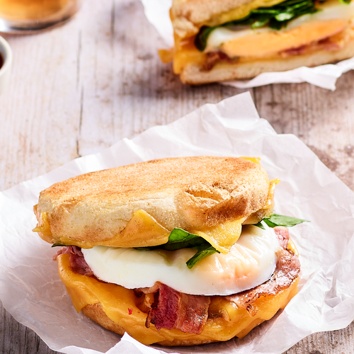 Flat poached egg