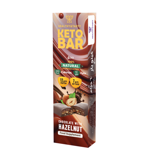 Keto Bar Chocolate with Hazelnut