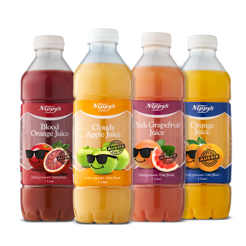 Nippy's Juice (Orange, Pink Grapefruit, Cloudy Apple& Blood Orange)