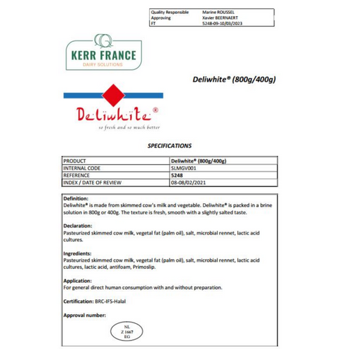 Deliwhite combi-cheese 800g