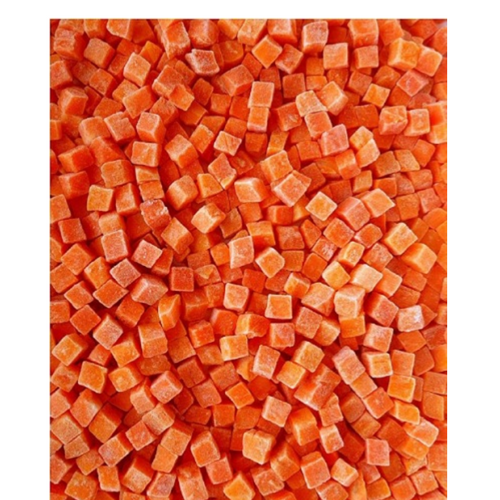 Carrot cubes frozen