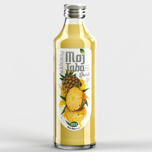 Non-carbonated glass fruit drink