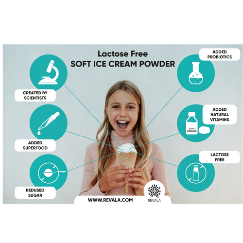 Lactose free ice cream powder