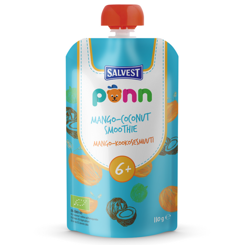 PÕNN Organic Mango-coconut smoothie 6+ 110g