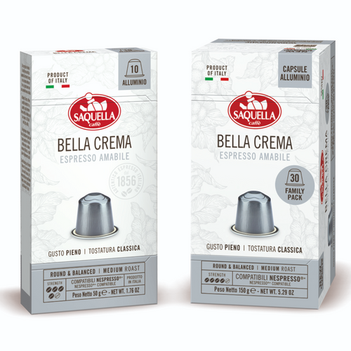 Saquella Espresso Bellacrema Nespresso* Compatible Capsules