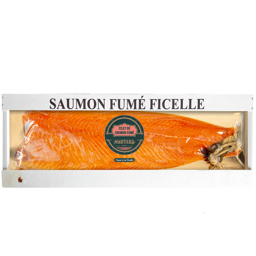 Sliced smoked salmon fillet 