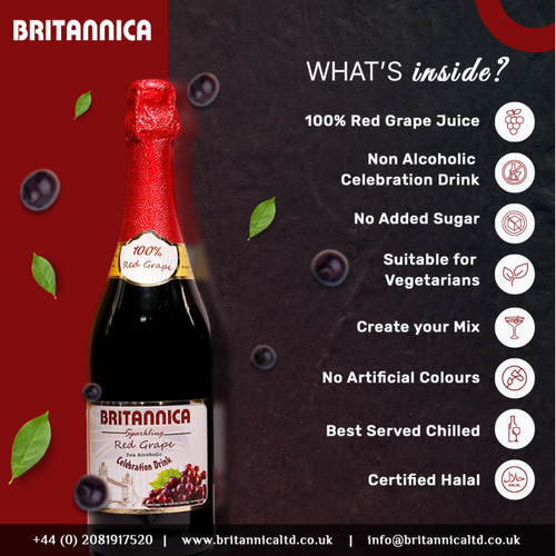 Britannica Red Grape Non-Alcoholic Celebration Drink