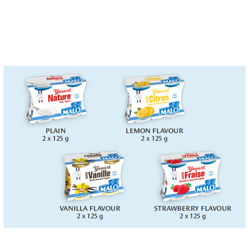 Malo Yoghurts 2x125g