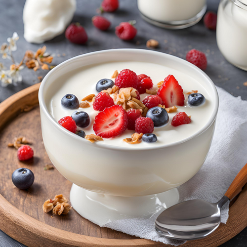 Glass jar Yoghurt